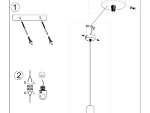 miniaturka Elegancka Lampa Wisząca PONDERA Czarna