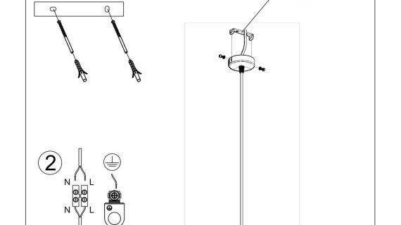 miniaturka Elegancka Lampa Wisząca PONDERA Czarna