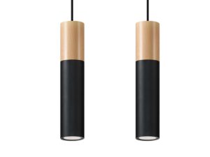 miniaturka Lampa z drewna i stali PONDERA 2