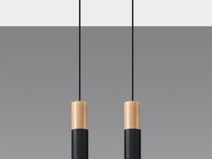 miniaturka Lampa z drewna i stali PONDERA 2