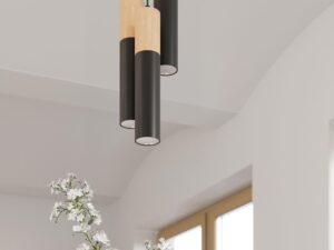 miniaturka Lampa z drewna i stali PONDERA 3L