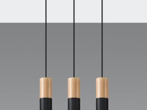 miniaturka Lampa z drewna i stali PONDERA 3L