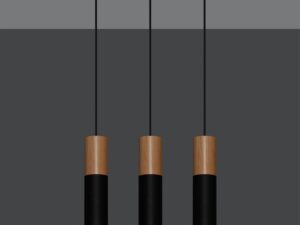 miniaturka Lampa z drewna i stali PONDERA 3L