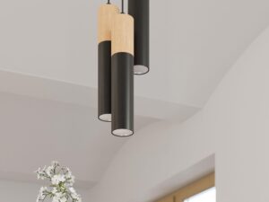 miniaturka Plafon PONDERA Czarno-Drewniane Wykończenie