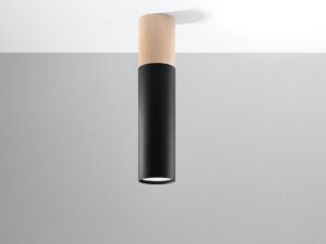 miniaturka Plafon PONDERA Czarno-Drewniane Wykończenie