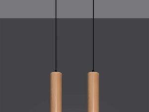 miniaturka Rustykalna Lampa Wisząca LIRADIX 2 Drewno