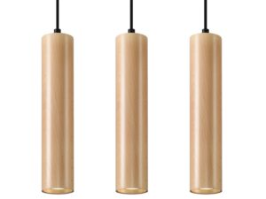 Lampa Wisząca LIRADIX 3L Naturalne Drewno