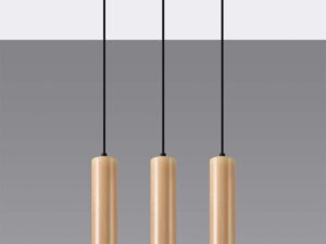 miniaturka Lampa Wisząca LIRADIX 3L Naturalne Drewno