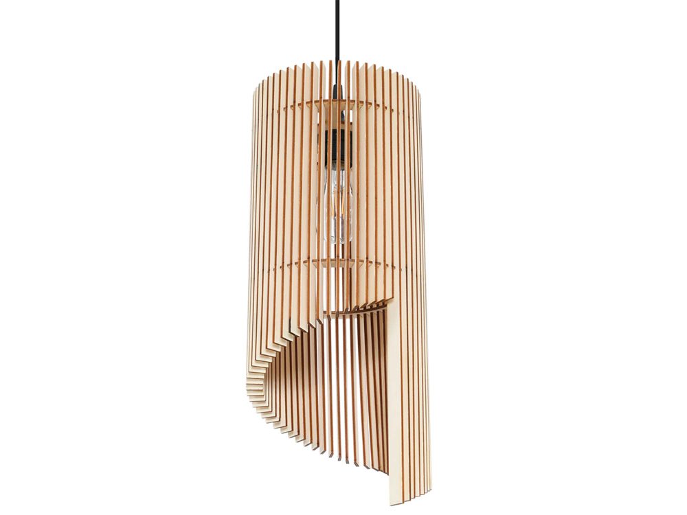 Niepospolita Lampa Wisząca BIANCO Drewno
