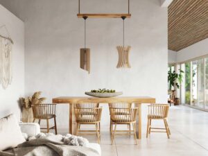 miniaturka Niepospolita Lampa Wisząca BIANCO Drewno