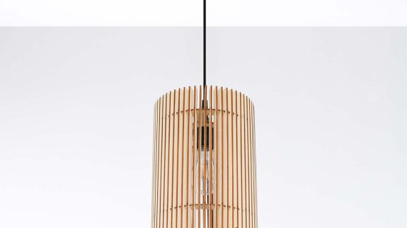 Niepospolita Lampa Wisząca BIANCO Drewno - obrazek 3