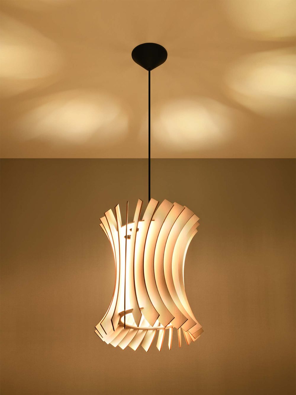 ORADIXNE Lampa Wisząca z Naturalnego Drewna - obrazek 3