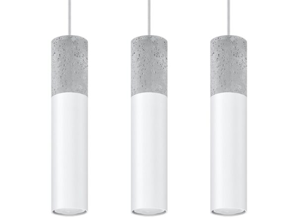 Trzy białe tuby – packshot na jasnym tle