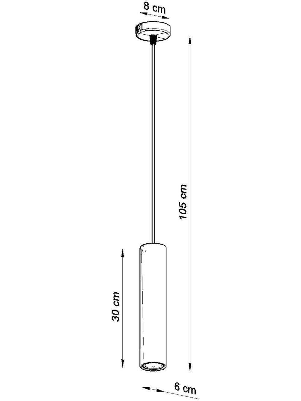 LARIX 1 Szara Lampa Wisząca - obrazek 8
