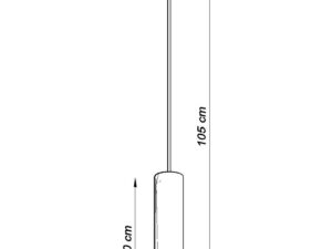miniaturka LARIX 1 Szara Lampa Wisząca