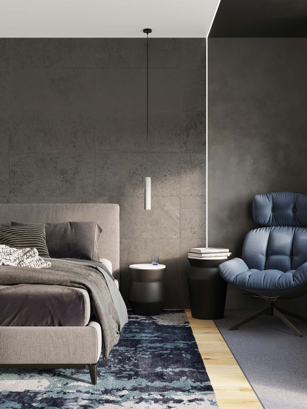 LARIX 1 Szara Lampa Wisząca - obrazek 7