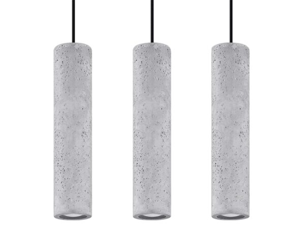 Dwie lampy wiszące z betonu, styl minimalistyczny