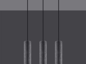miniaturka Szara Lampa Wisząca LARIX 3L