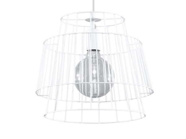 Lampa klatkowa biała – render na białym tle