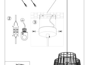 miniaturka Lampa Wisząca GALA Styl Industrialny Biała
