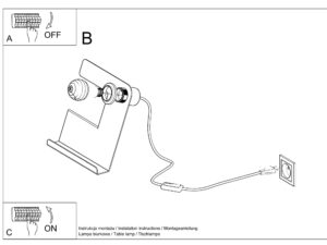 miniaturka IONE Lampa Biurkowa Futurystyczna Biała