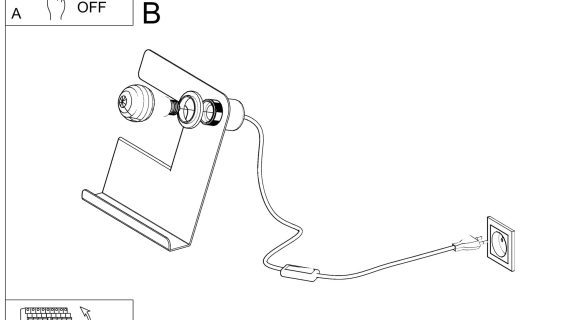 miniaturka IONE Lampa Biurkowa Futurystyczna Biała