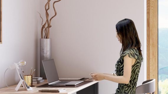 miniaturka IONE Lampa Biurkowa Futurystyczna Biała