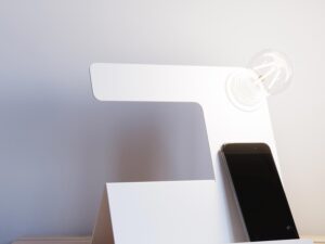 miniaturka IONE Lampa Biurkowa Futurystyczna Biała