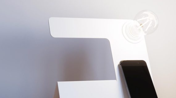 miniaturka IONE Lampa Biurkowa Futurystyczna Biała