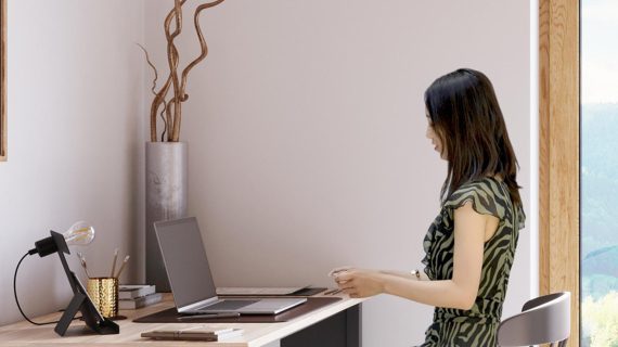 miniaturka IONE Lampa Biurkowa Futurystyczna Biała