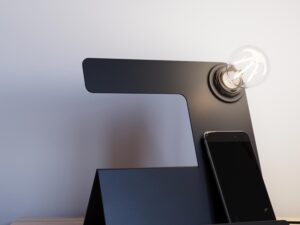 miniaturka IONE Lampa Biurkowa Futurystyczna Biała