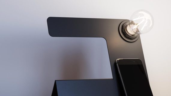 miniaturka IONE Lampa Biurkowa Futurystyczna Biała