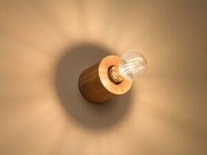 miniaturka Ciepły Kinkiet SAPHIR Drewno