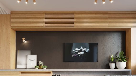 miniaturka Drewniany Plafon 3-Punktowy TRILLION: Naturalne Drewno