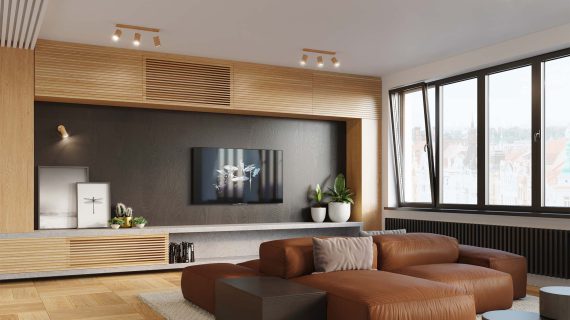 miniaturka Drewniany Plafon 3-Punktowy TRILLION: Naturalne Drewno