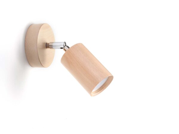 Reflektor LED na drewnianej podstawie – styl eko