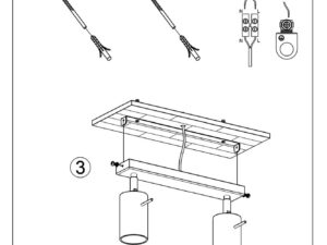 miniaturka Oświetlenie Rustykalne: 2-Punktowy Plafon TRILLION Drewno