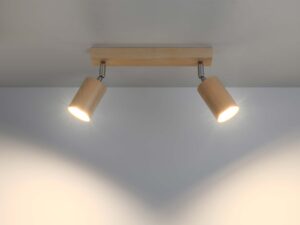 miniaturka Oświetlenie Rustykalne: 2-Punktowy Plafon TRILLION Drewno