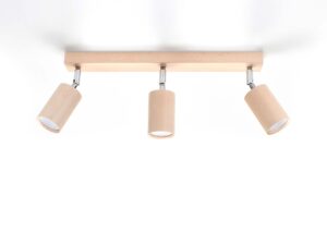 miniaturka Drewniany Plafon 3-Punktowy TRILLION: Naturalne Drewno