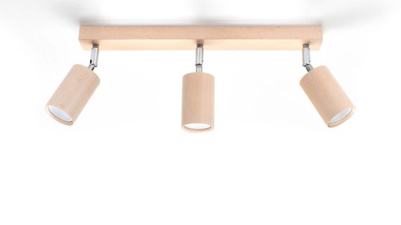 miniaturka Drewniany Plafon 3-Punktowy TRILLION: Naturalne Drewno