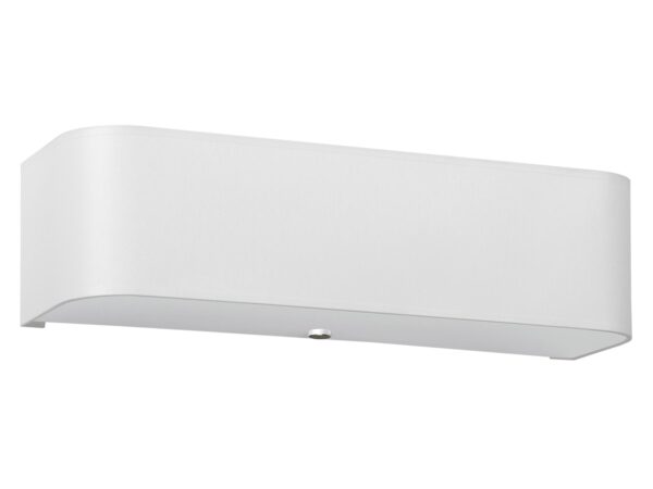 Nowoczesny biały kinkiet LED z delikatnym światłem