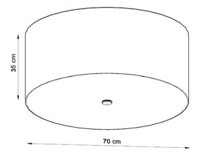 miniaturka Stylowy Plafon ODIN 70 Biały