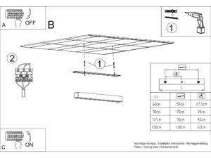 miniaturka Geometryczny Plafon PINNE 118 Biały