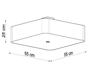 miniaturka Plafon 5-żarówkowy stylowy LOTUS 55