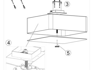 miniaturka Plafon 5-żarówkowy stylowy LOTUS 55