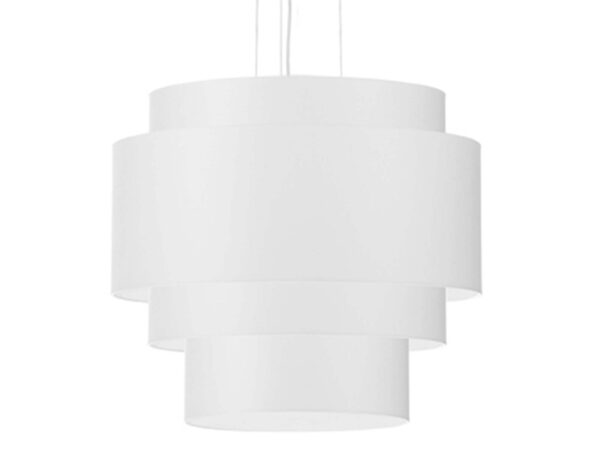 Designerska biała lampa z trzema warstwami oświetlenia