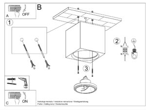 miniaturka Nietuzinkowy Wybór: Kwadratowy Plafon STELLA Ceramika