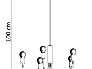 miniaturka Doświetlony żyrandol czarny PIETRA 5