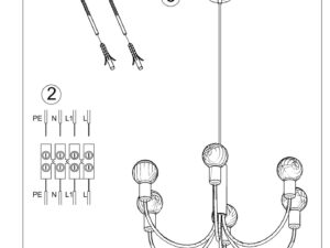 miniaturka Doświetlony żyrandol czarny PIETRA 5