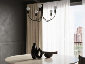 miniaturka Regulowany żyrandol stalowy PIETRA 3